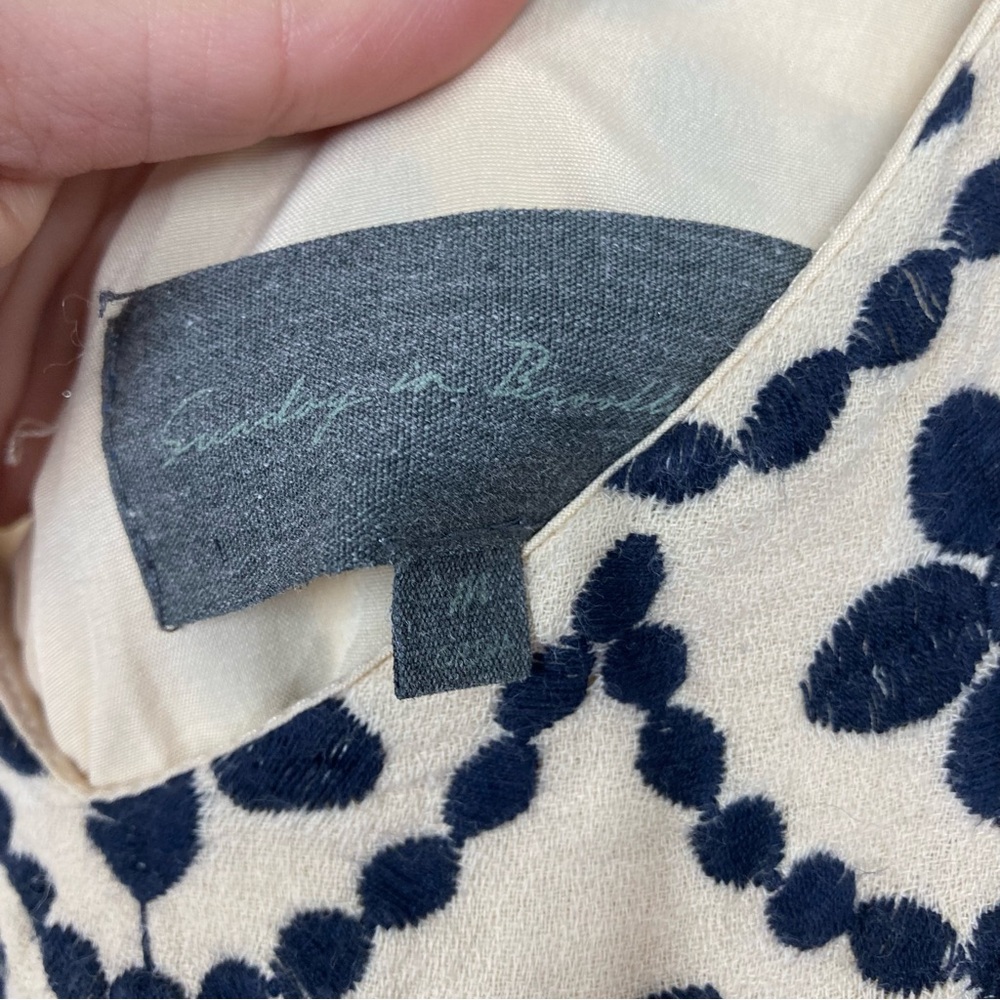 Sunday in Brooklyn Embroidered Fit & Flare Sleeveless Dress M Anthropologie - Picture 14 of 15